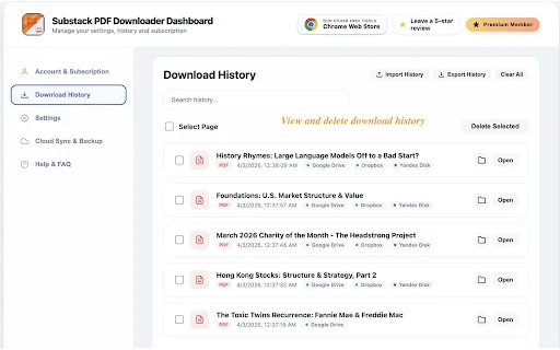 Substack PDF Downloader: Exporte Posts para PDF e Markdown - Screenshot 5