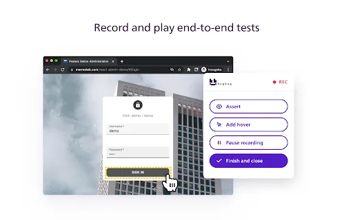 BugBug Automation Testing: Testes Sem Código para Web - Screenshot 2