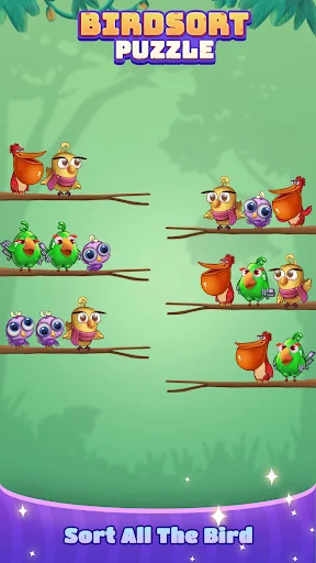 Bird Sort: Color Puzzle Master – Baixe o Jogo de Quebra-Cabeça - Screenshot 1